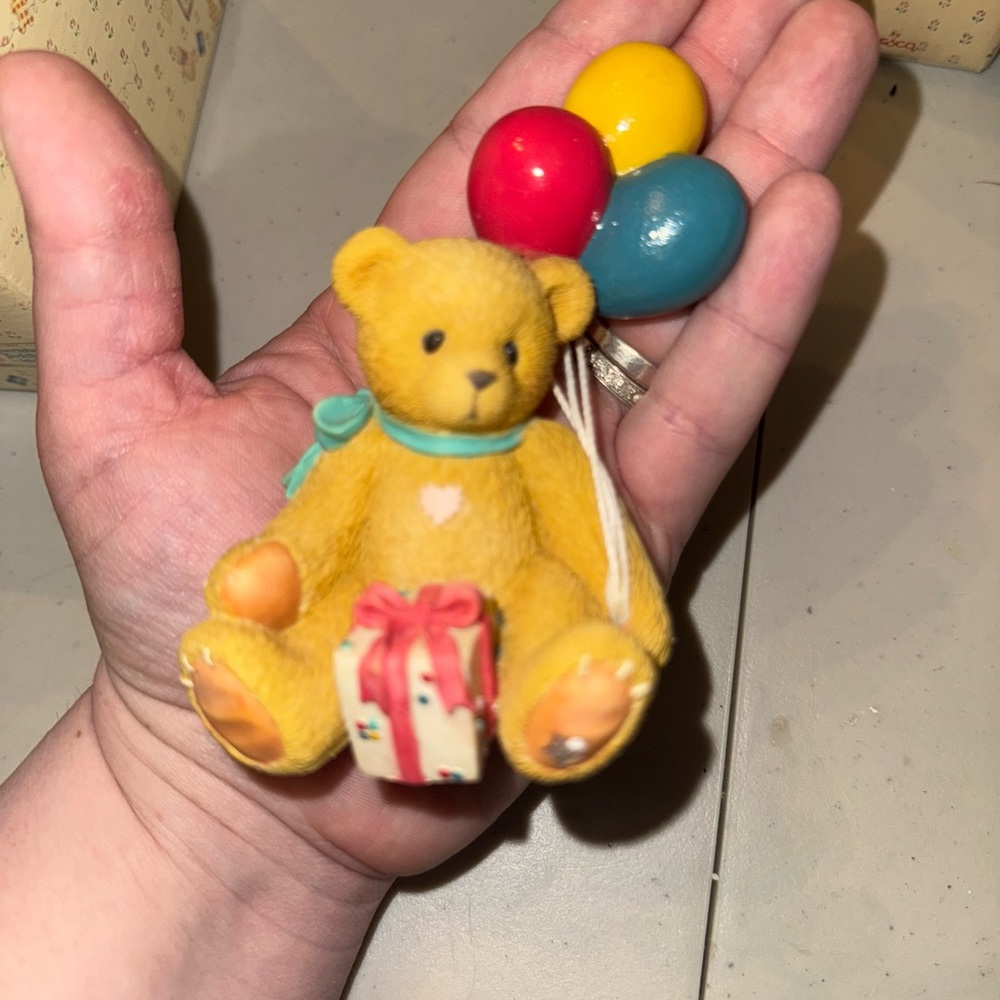 Cherished Teddies “Nina” Yellow Bear with Colorful Balloons